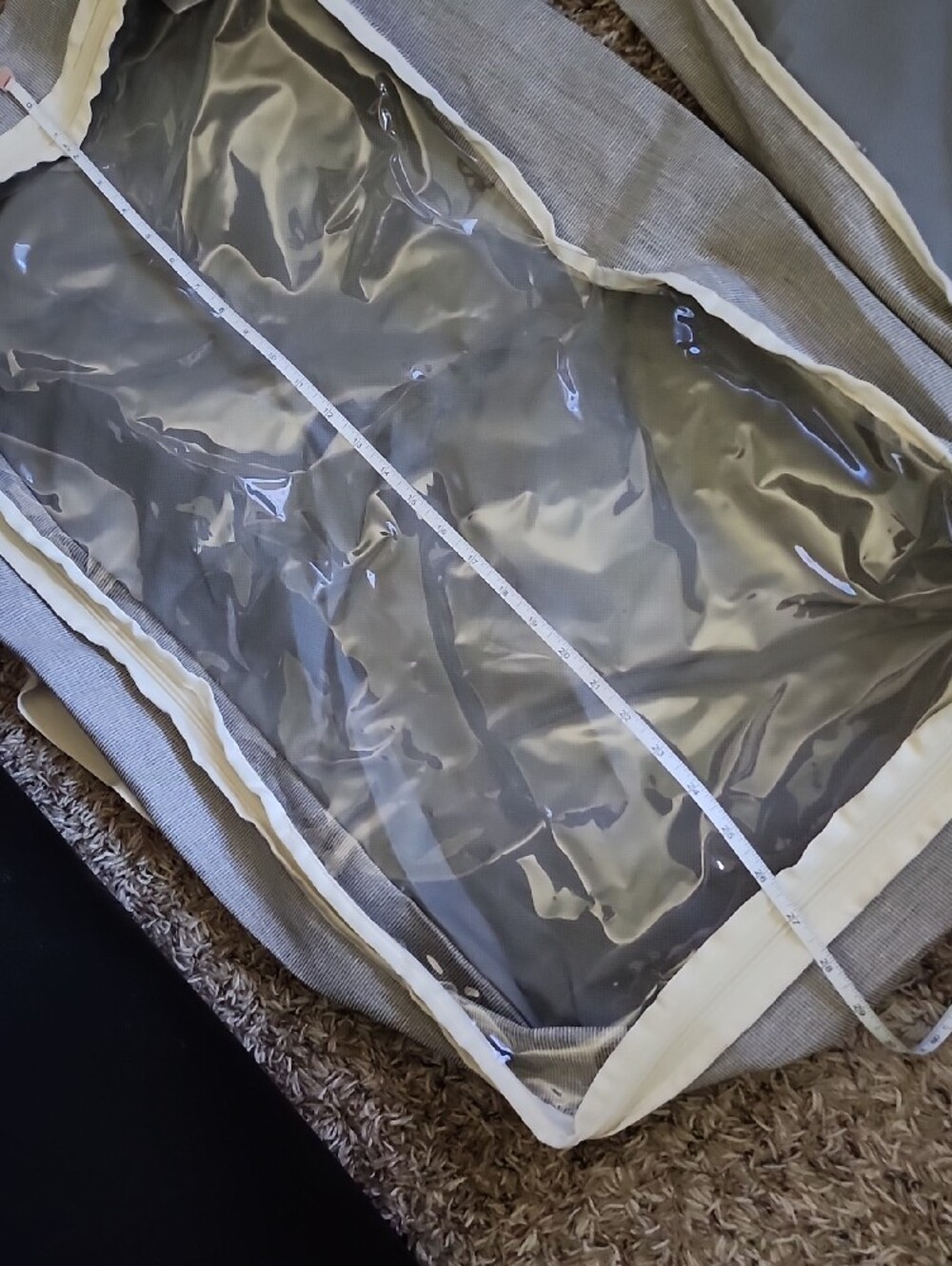 Bundle of 2 Underbed Zippered Fabric Storage Bags- Clear Top, Soft Sided - Picture 6 of 8
